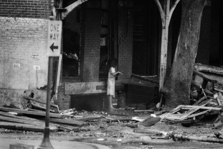 MOVE casa demolida en Filadelfia, 1978
