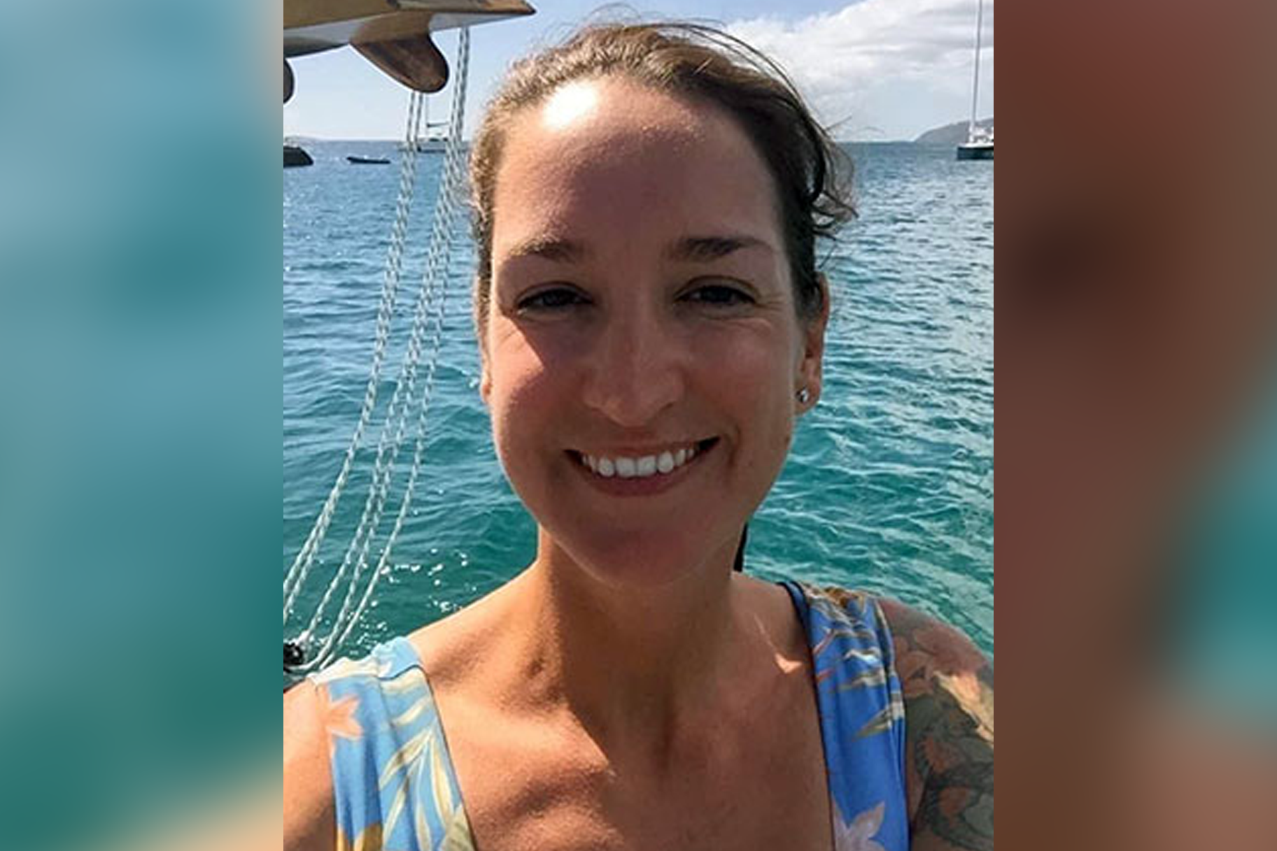 كان صديق امرأة بريطانية مفقودة اختفت من على متن قارب في جزر فيرجن قد اعتقل سابقًا بسبب العنف المنزلي