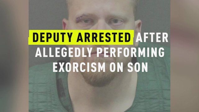 Stedfortræder anholdt efter angiveligt at have udført eksorcisme på søn, bevæbnet datter med riffel for at befri hjemmet for 'dæmoner'