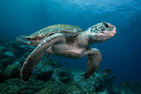 Твърди се, че плажуващите са се опитали да яхнат застрашена морска костенурка, докато тя се опитвала да снася яйца