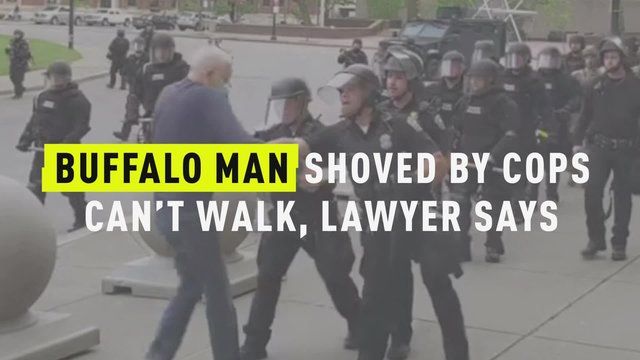 75-aastane Buffalo aktivist, mille politsei maapinnale lükkas, ei saa praegu kõndida, tal on koljuluumurd, ütleb advokaat