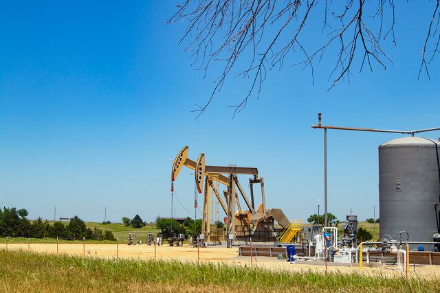 Una foto di un pozzo petrolifero del Texas